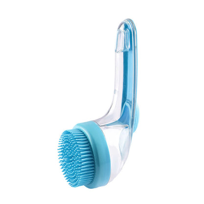 Long Handle Pet Bath Brush – Dog & Cat Shampoo Grooming Brush