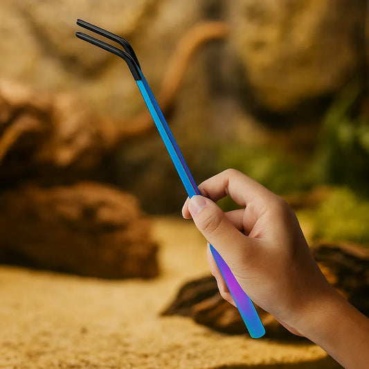 Reptile Feeding Tongs Set – Stainless Steel Feeding Tweezers for Reptiles (Set of 4)