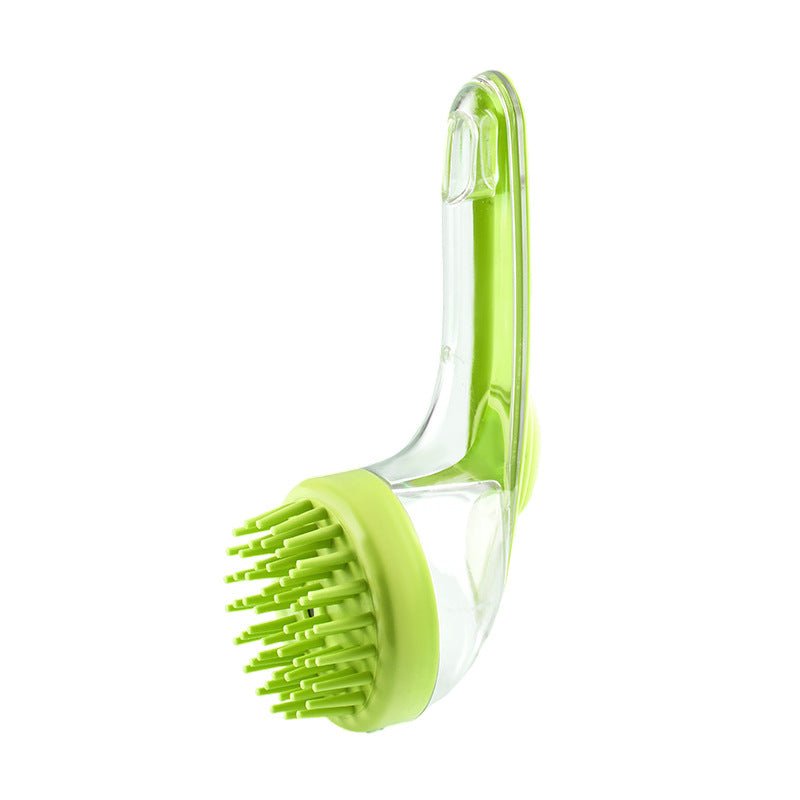Long Handle Pet Bath Brush – Dog & Cat Shampoo Grooming Brush