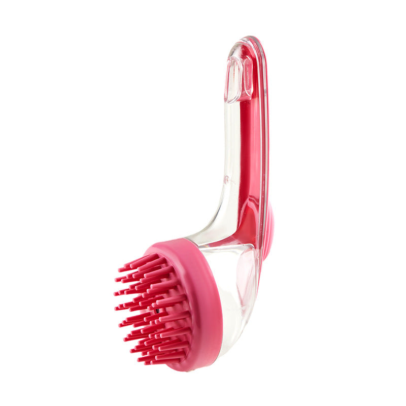 Long Handle Pet Bath Brush – Dog & Cat Shampoo Grooming Brush