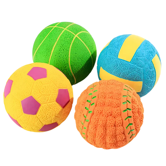 Squeaky Fetch Balls | Interactive Dog Toys – Durable Latex Play Set
