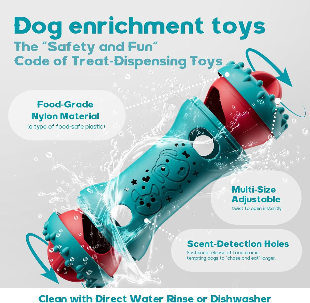 Adjustable Treat Dispensing Dog Toy – Interactive Puzzle Roller for Dogs