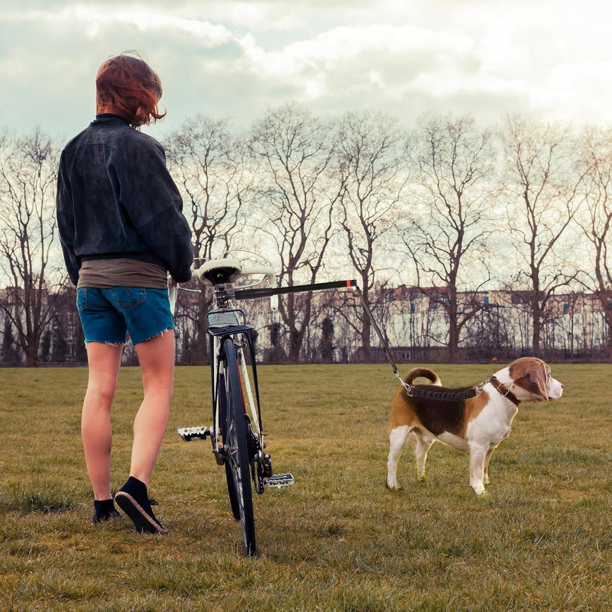 Hands-Free Bike Dog Tow Leash | Secure Bicycle Running Attachment for Dogs