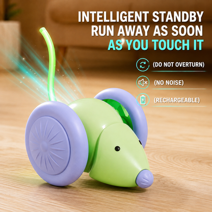 Rechargeable Interactive Cat Mouse Toy | Smart Moving Toy for Indoor Cats