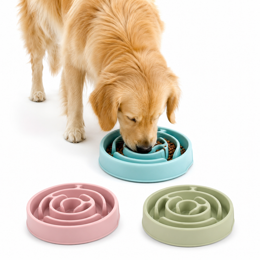 Slow Feeder Dog Bowl – Non-Slip Anti-Gulping Feeding Bowl for Dogs & Cats