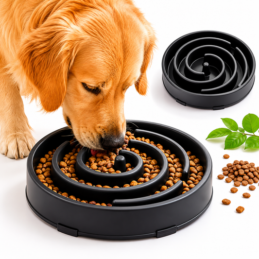 Slow Feeder Dog Bowl for Large & Medium Dogs – Anti-Gulping Design