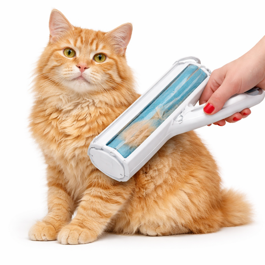 Pet Hair Remover Roller Reusable – Dog & Cat Fur Remover, Self Cleaning Lint Roller for Furniture & Clothes
