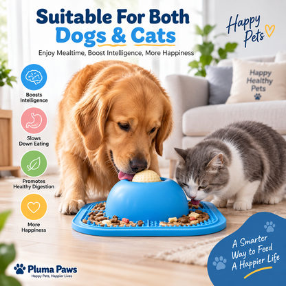 Slow Feeder Dog Mat & Bowl – Interactive Slow Eating Feeding Mat