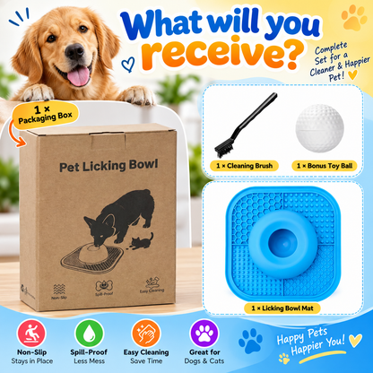Slow Feeder Dog Mat & Bowl – Interactive Slow Eating Feeding Mat