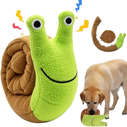Snuffle Snail Dog Toy | Interactive Plush Puzzle & Slow Feeder for Dogs