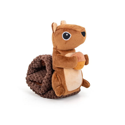 Interactive Squirrel Treat Dispenser Dog Toy | Squeaky Snuffle Puzzle