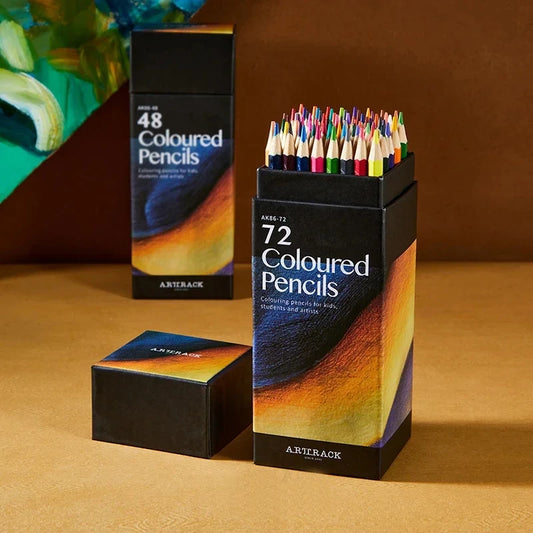 Wooden Colored Pencils Set – Vibrant Colors for Animal Coloring Books, Drawing