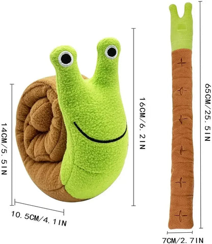 Snuffle Snail Dog Toy | Interactive Plush Puzzle & Slow Feeder for Dogs