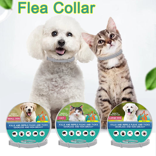 Flea & Tick Collar for Dogs & Cats – Adjustable Natural Protection Collar