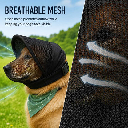 Breathable Anti-Scavenging Dog Muzzle – Mesh Hood for Walks