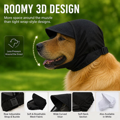 Breathable Anti-Scavenging Dog Muzzle – Mesh Hood for Walks
