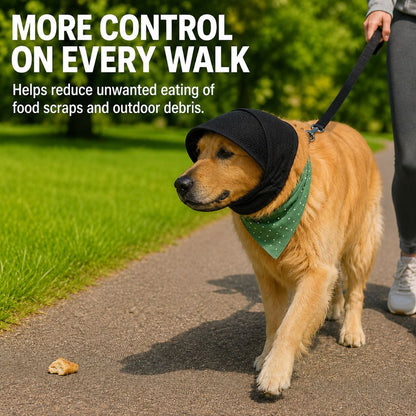 Breathable Anti-Scavenging Dog Muzzle – Mesh Hood for Walks