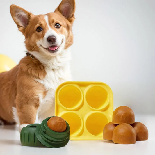 Silicone Slow Feeder Dog Toy – Refillable Dog Chew Toy for Treats