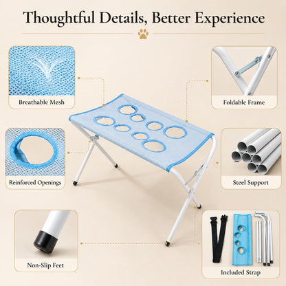 Foldable Pet Grooming Rack – Dog & Cat Bathing & Grooming Stand