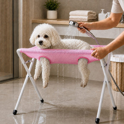 Foldable Pet Grooming Rack – Dog & Cat Bathing & Grooming Stand