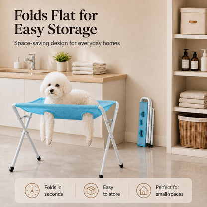 Foldable Pet Grooming Rack – Dog & Cat Bathing & Grooming Stand