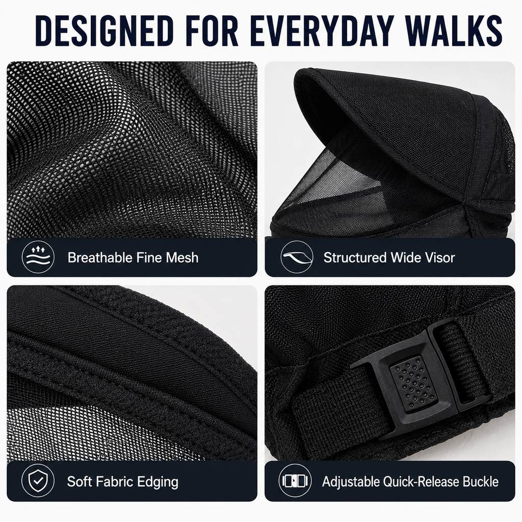 Breathable Anti-Scavenging Dog Muzzle – Mesh Hood for Walks