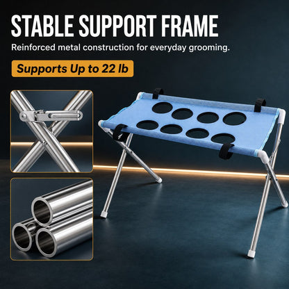 Foldable Pet Grooming Stand for Cats & Small Dogs – Bathing & Nail Care